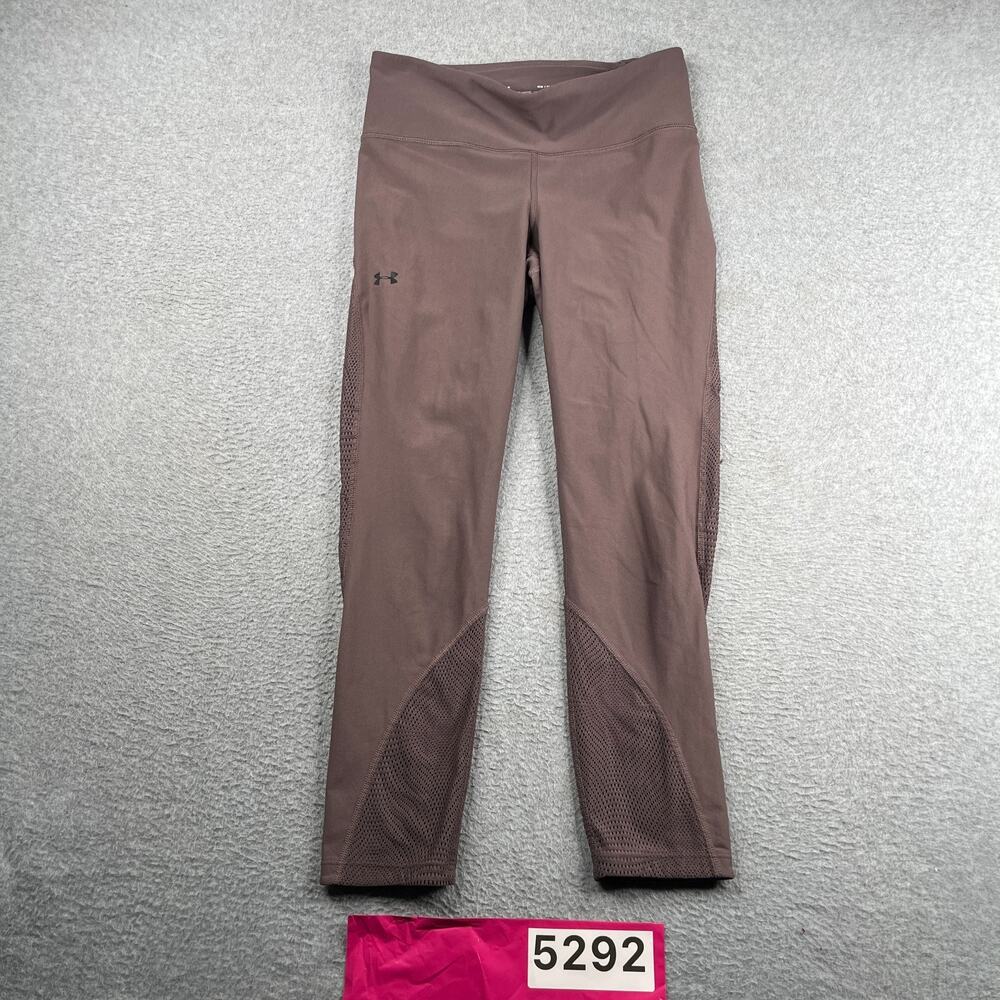 Under Armour Gym Capri Leggings Womens Dark Mauve Size Medium Stretch